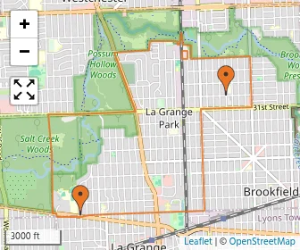 Area schools map